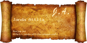 Janda Attila névjegykártya