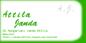 attila janda business card